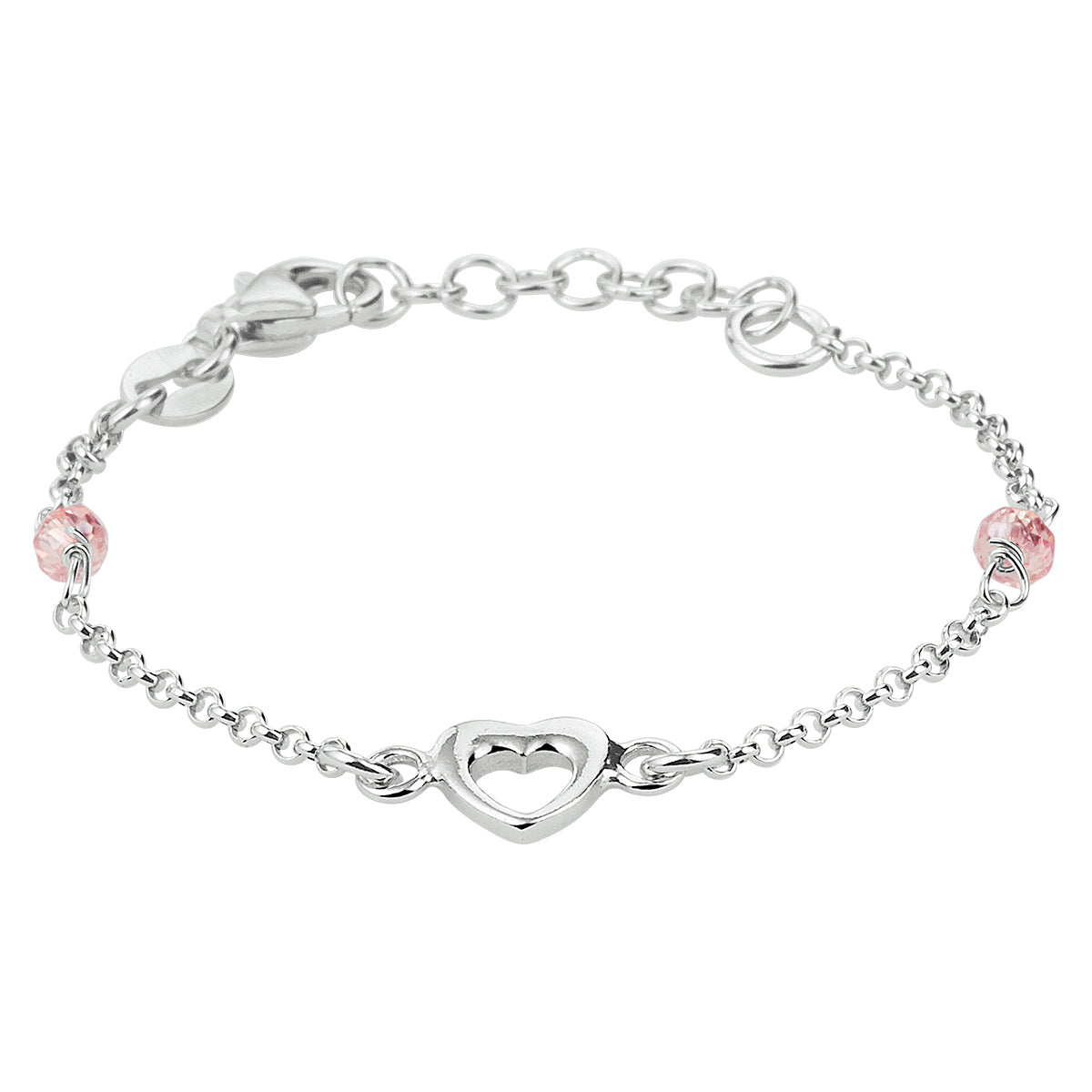 Armband Herz Silber rhodiniert