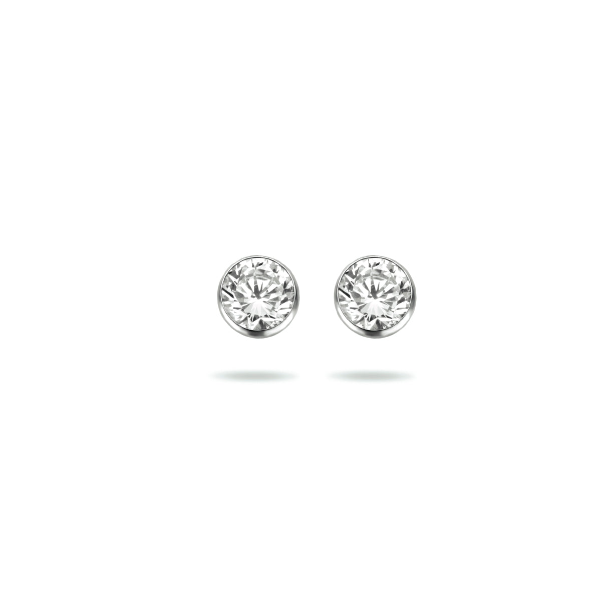 oorknoppen zirkonia zilver wit