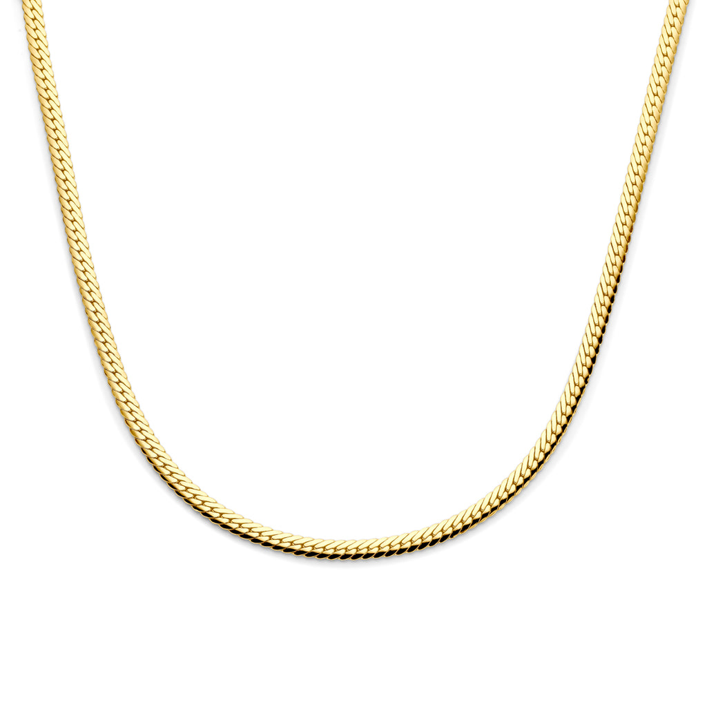 collier gourmette 5 mm 40 + 4 cm 3 micron zilver verguld (geel)