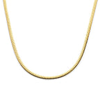 collier gourmette 5 mm 40 + 4 cm 3 micron zilver verguld (geel)