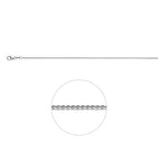 Fuchsschwanzkette rund 1,1 mm rhodiniertes Silber