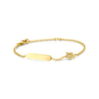 Gravurarmband Stern Zirkonia 11 - 13 cm 14K Gelbgold