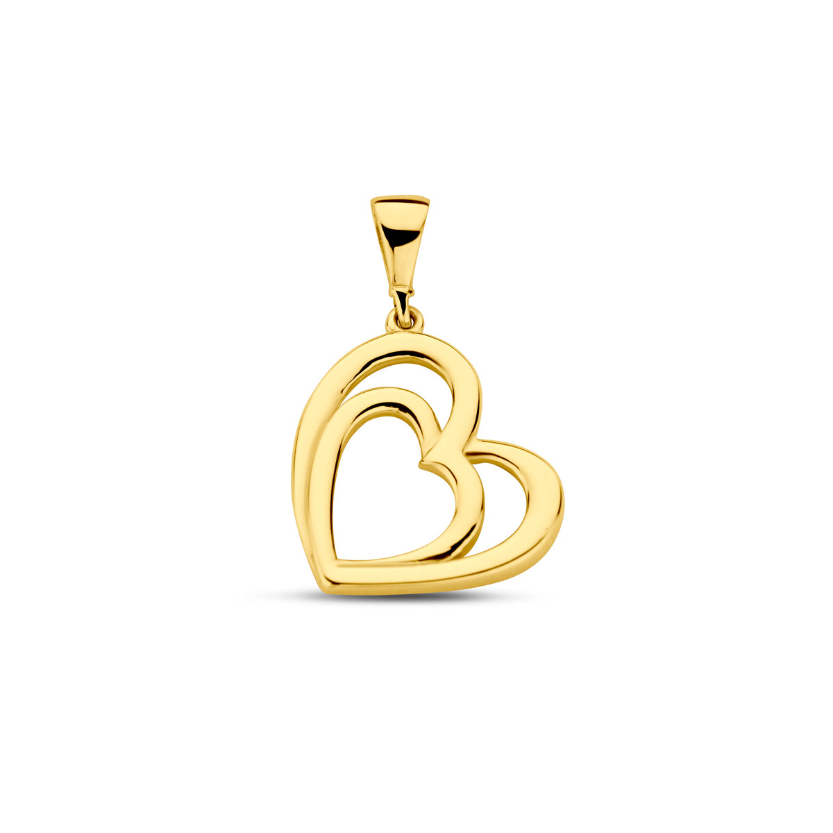 hanger hart 14K geelgoud