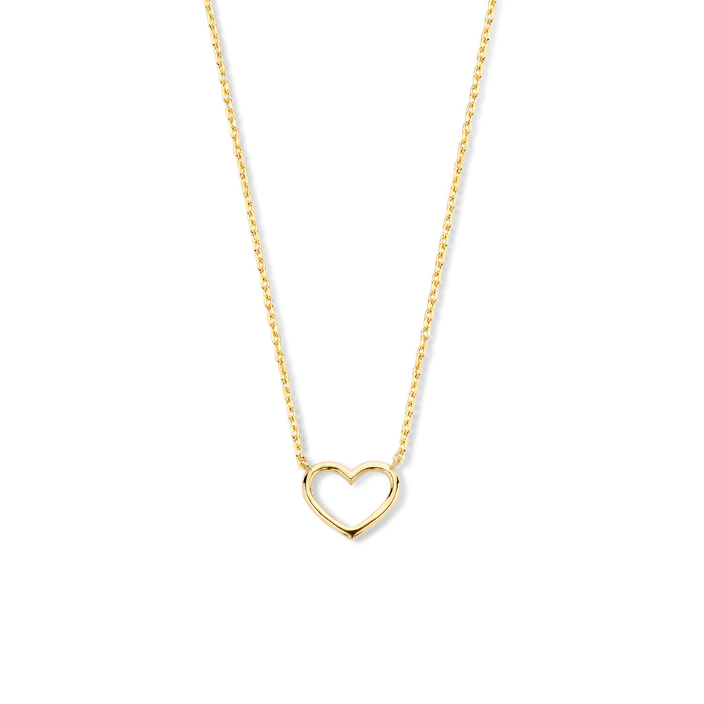 9k collier hart 40 - 42 - 44 cm 9K geel