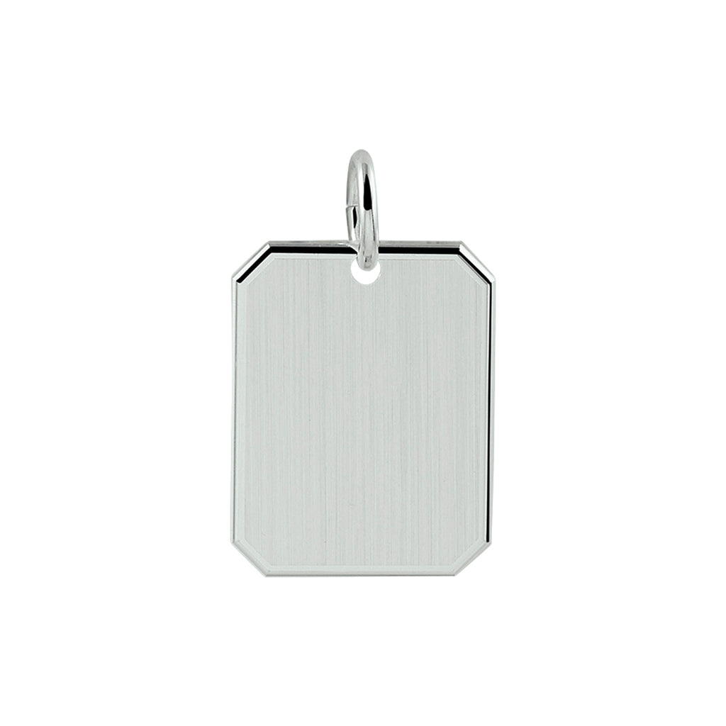 Gravuranhänger Diamant Silber Weiß