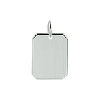 Gravuranhänger Diamant Silber Weiß