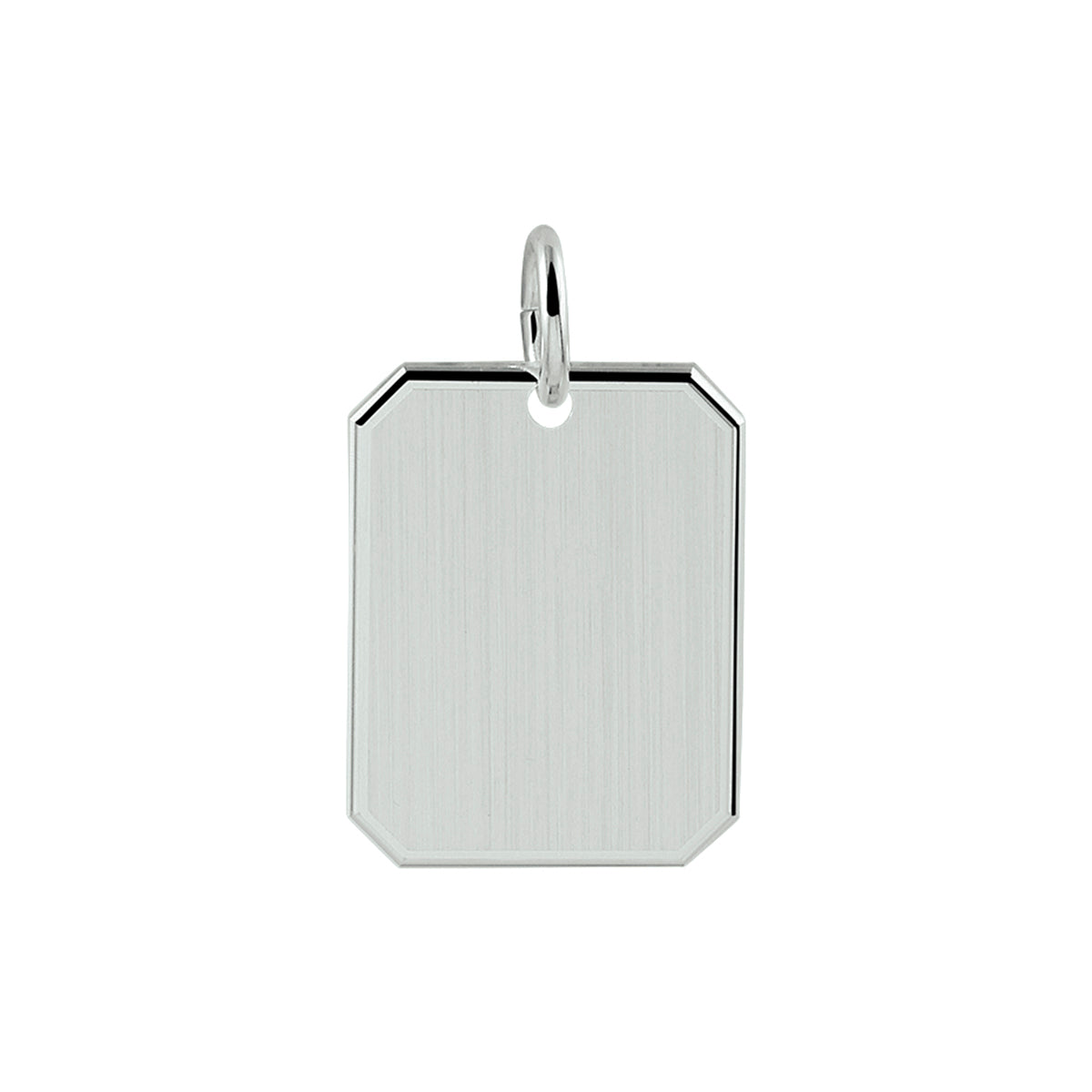 Gravuranhänger Diamant Silber Weiß
