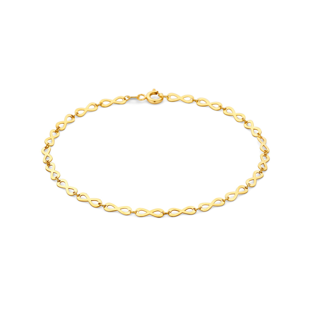 Armband Infinity 2,8 mm 18,5 cm 14K Gelbgold