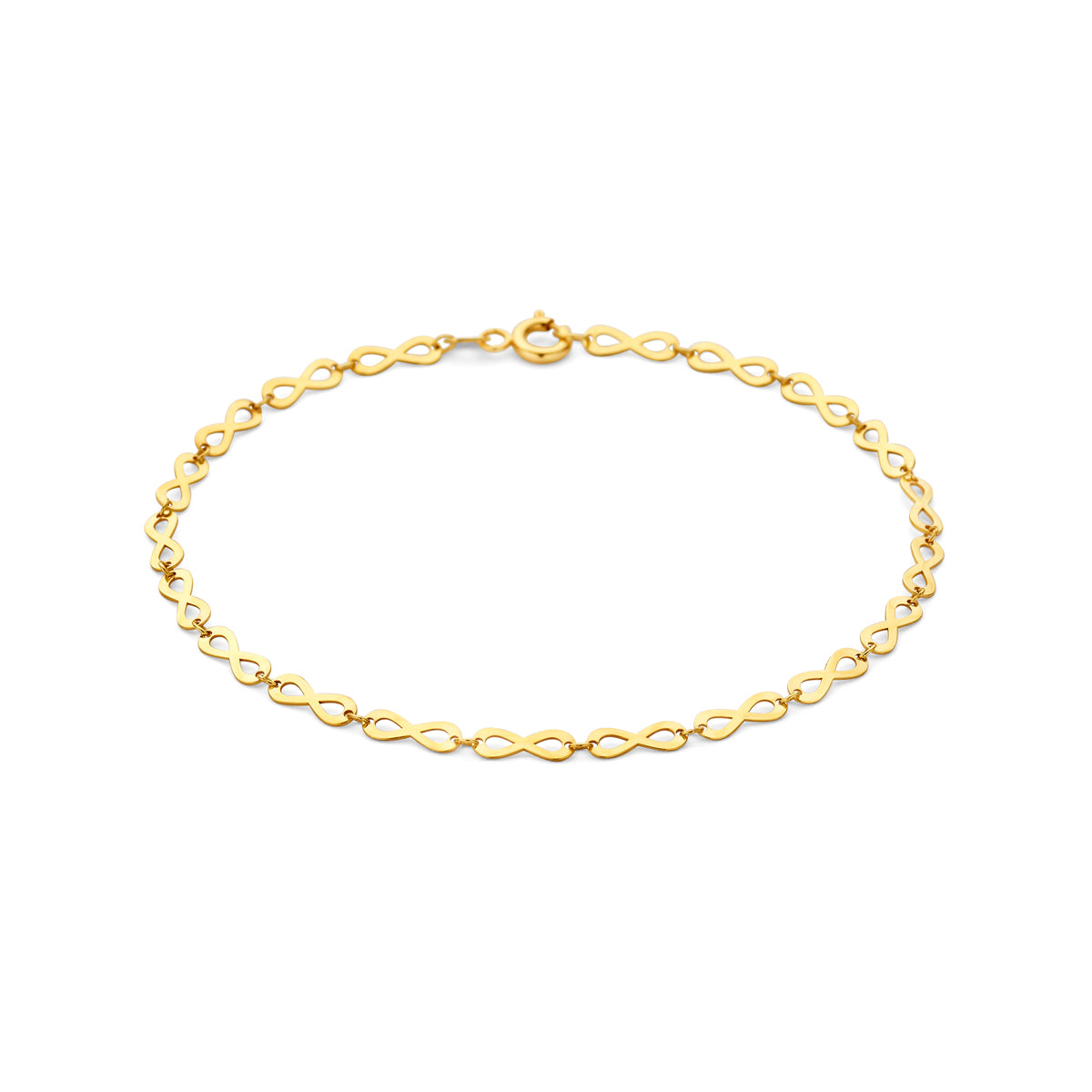 Armband Infinity 2,8 mm 18,5 cm 14K Gelbgold