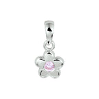 Anhänger Blume rosa Zirkonia Silber rhodiniert