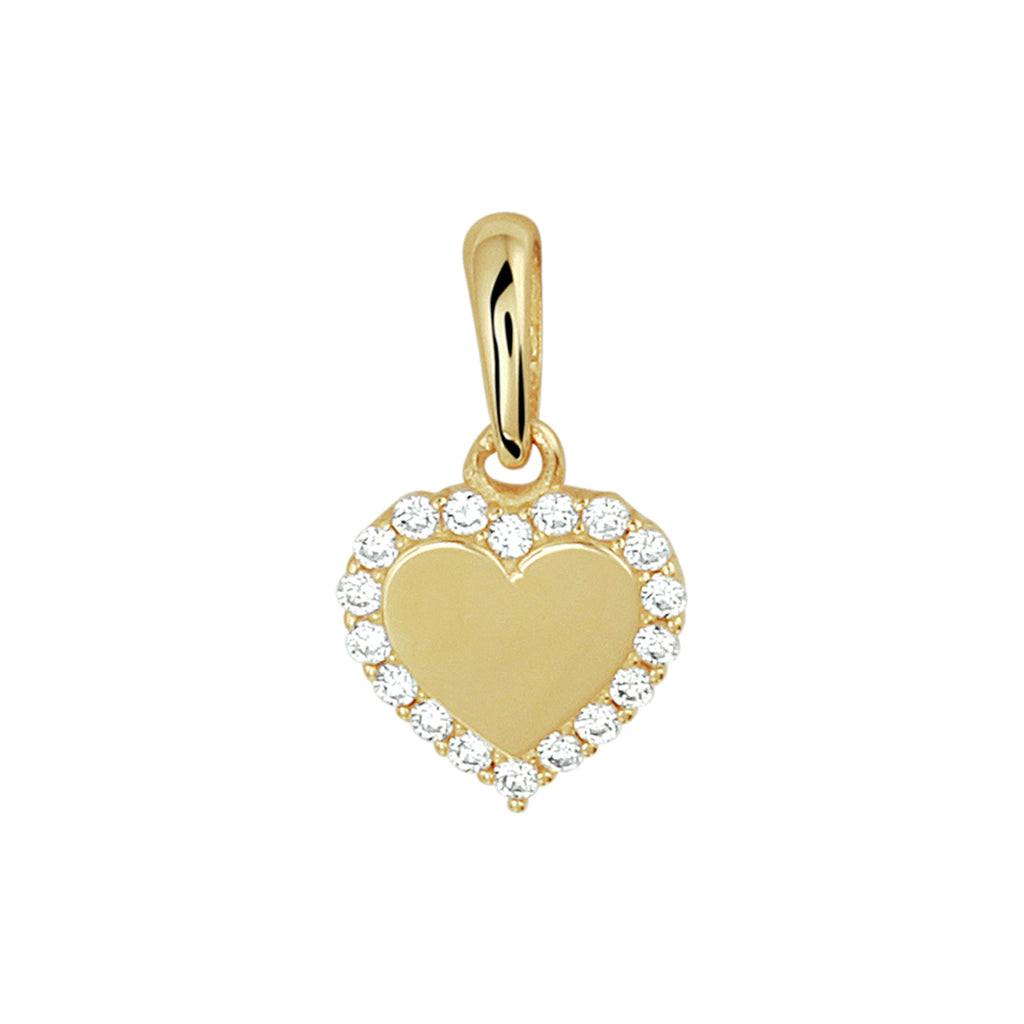 Anhänger Herz Zirkonia 14K Gelbgold