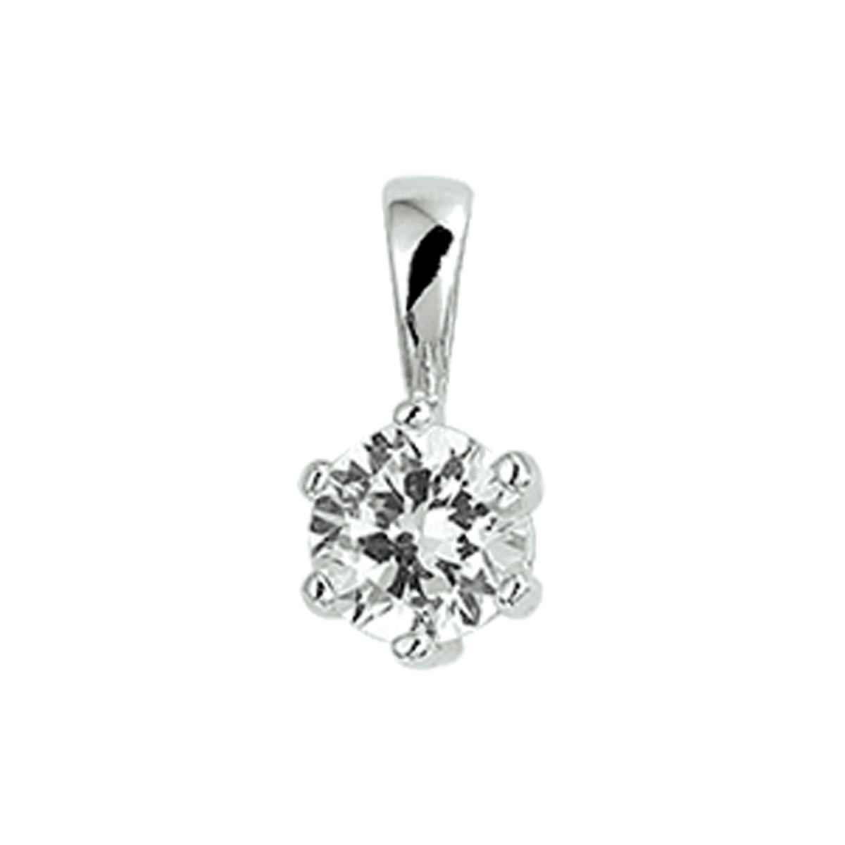 hanger zirkonia zilver gerhodineerd