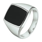 zegelring massief onyx zilver gerhodineerd