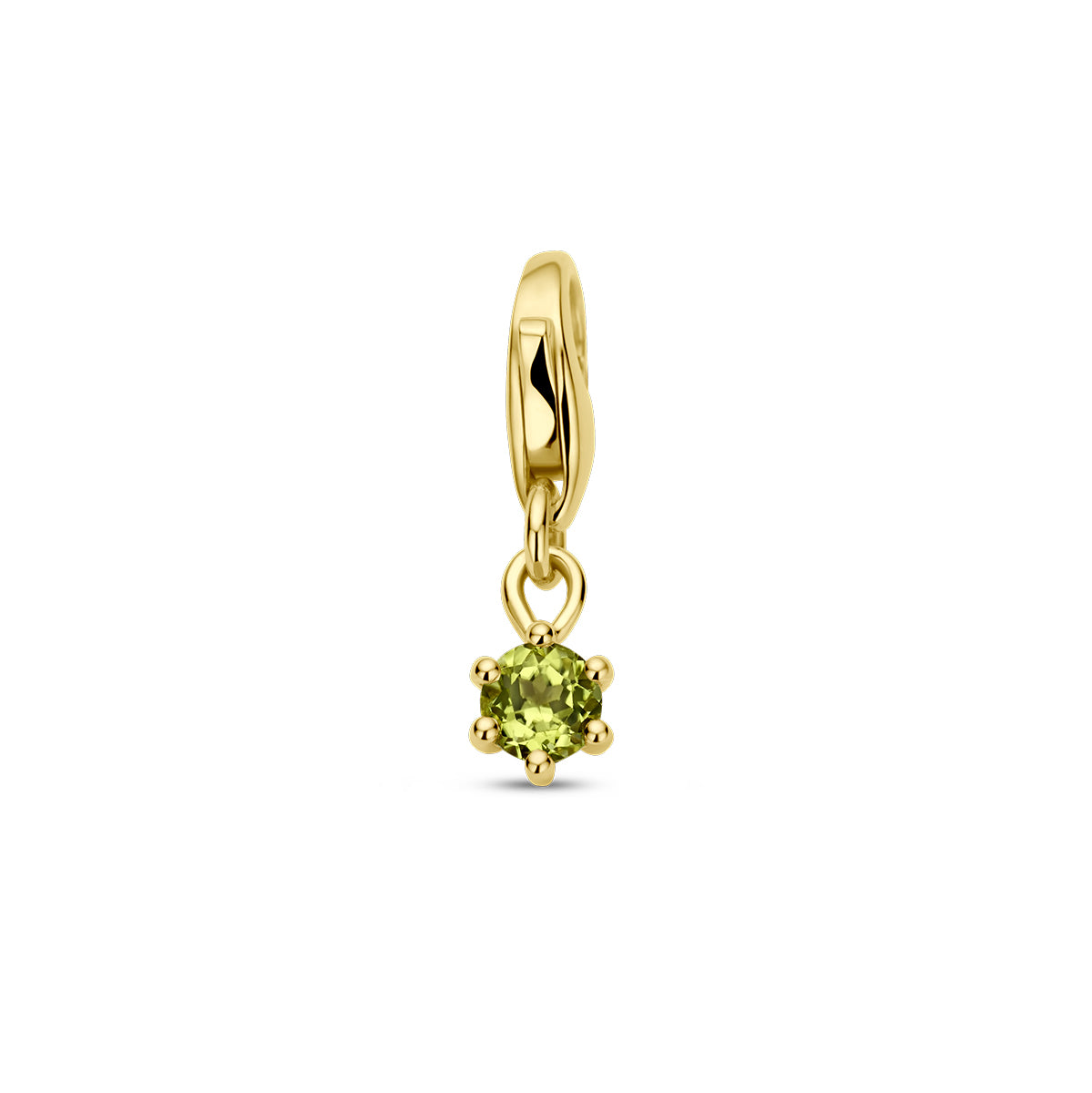 slotbedel met geboortesteen 14K geelgoud