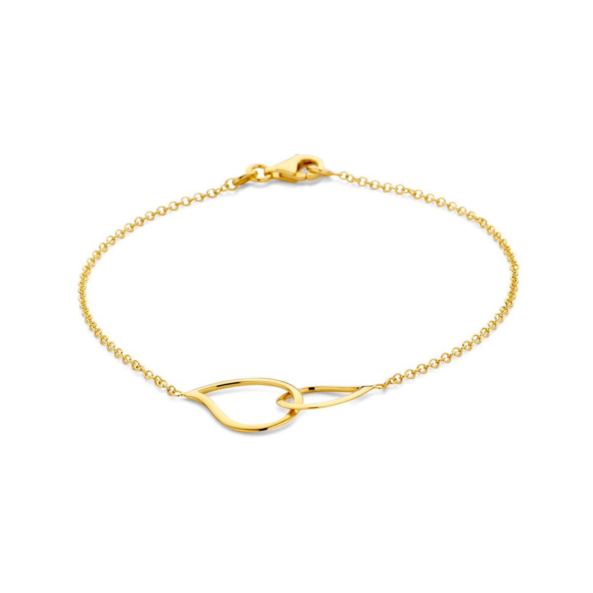 armband druppel 19 cm 14K geelgoud - druppel/komma/pegel
