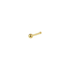 Kugelnasenstecker aus 14-karätigem Gelbgold