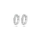 klapoorringen zirkonia 12,5 mm zilver gerhodineerd