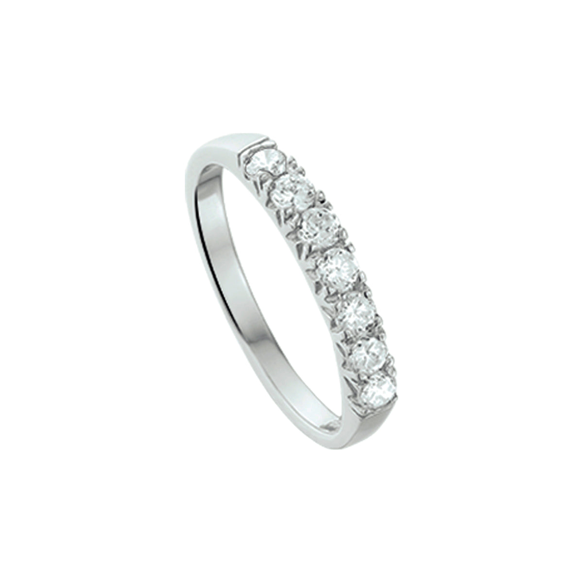 Ring Zirkonia Silber rhodiniert