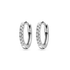 klapoorringen zirkonia 10 mm zilver gerhodineerd