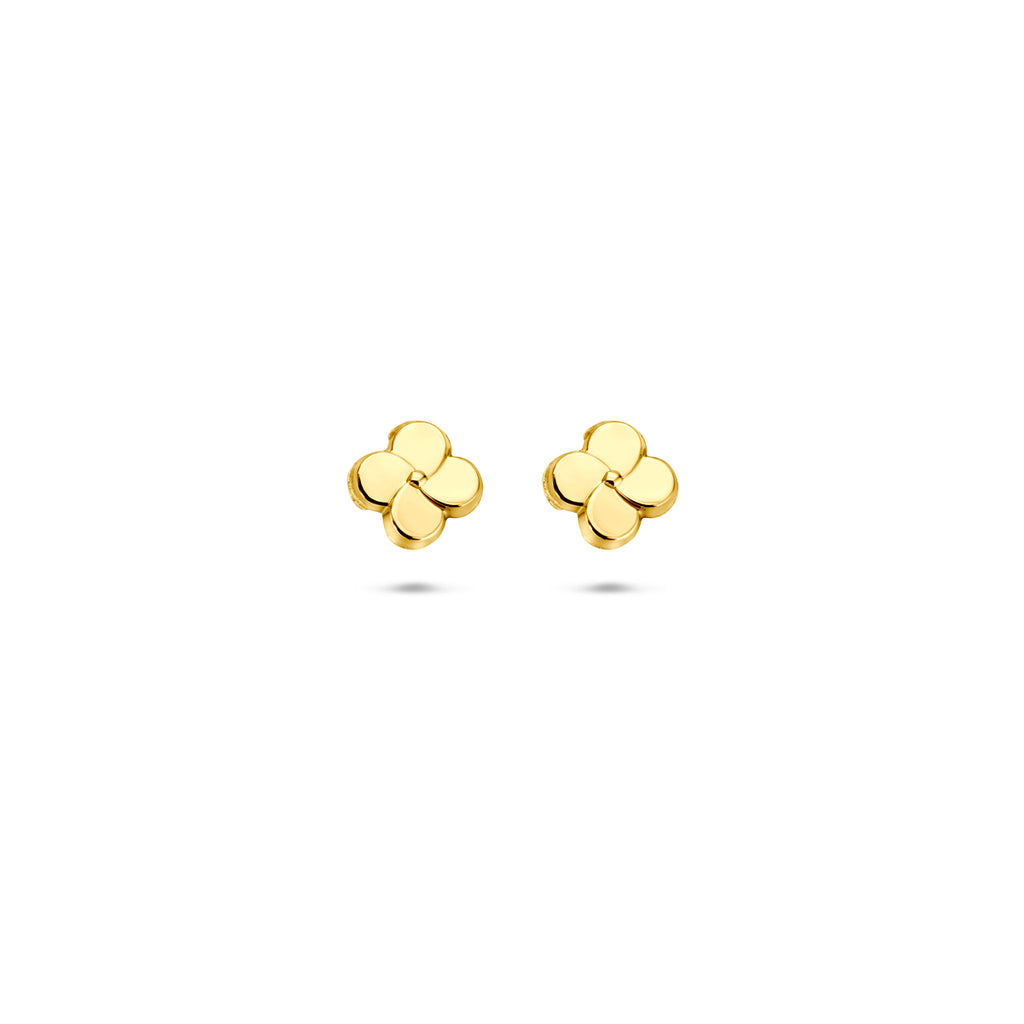 Ohrstecker Blüte 5 mm 14K Gelbgold