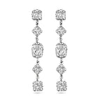 Swarovski-Ohrringe aus rhodiniertem Silber