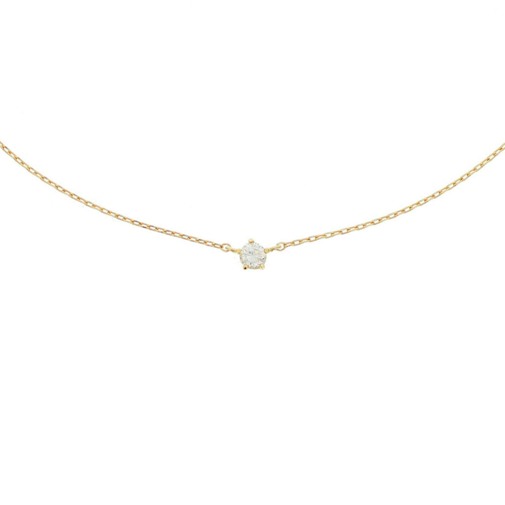 collier zirkonia 40 - 42 - 44 cm 14K geelgoud