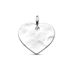 graveerhanger hartje gehamerd 15,5 mm zilver gerhodineerd