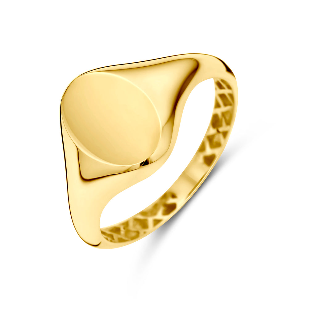 Gravurring 14K Gelbgold