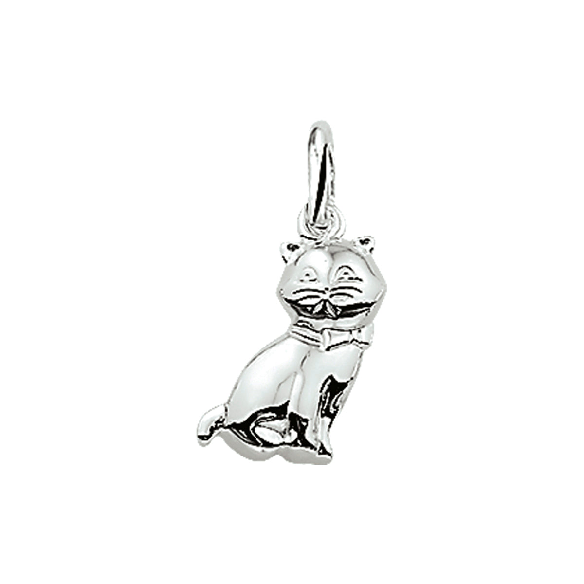 Anhänger Katze silber weiß