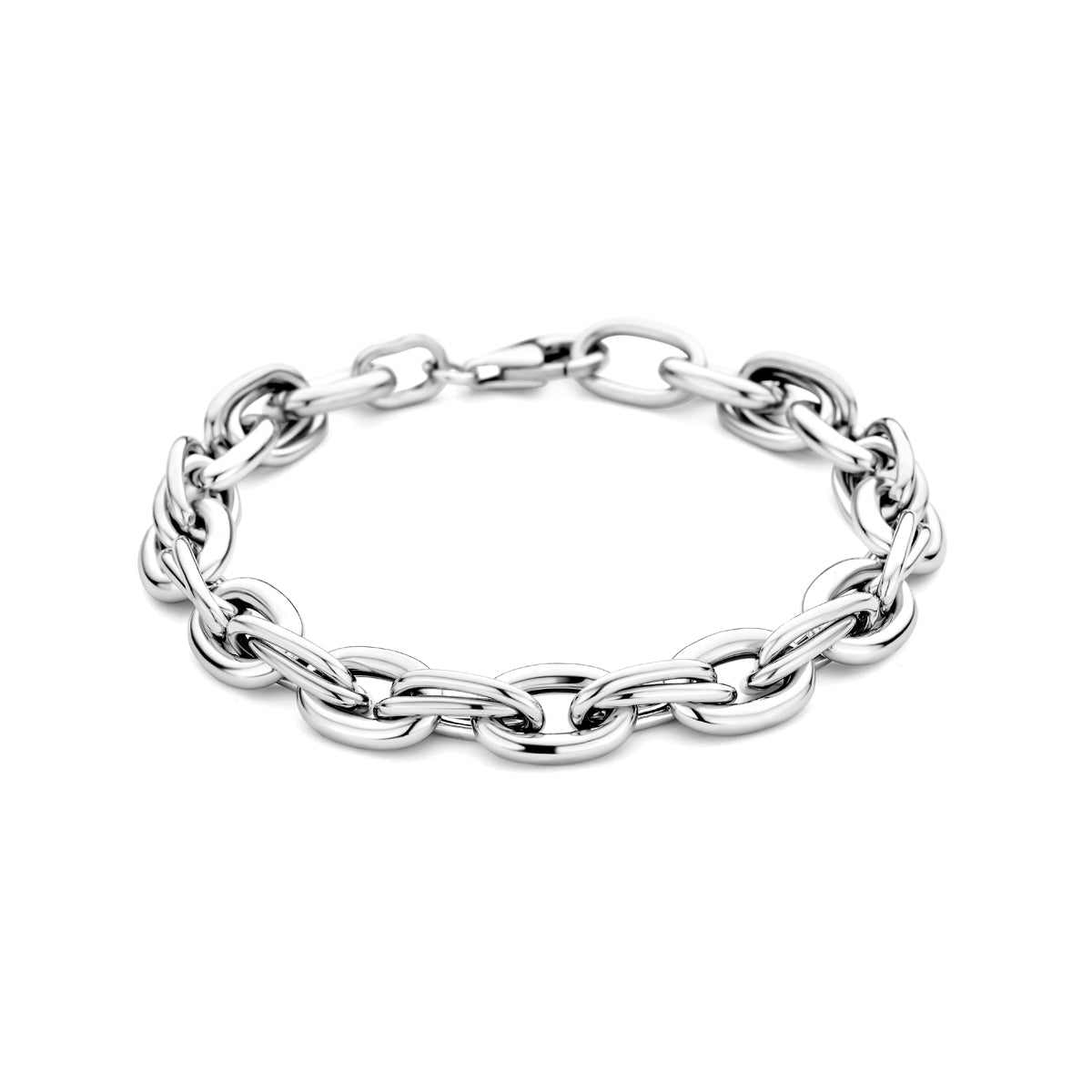 armband 9 mm 19 cm zilver gerhodineerd