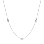 collier koffieboon 41 + 4 cm zilver gerhodineerd