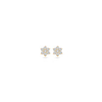 9K Ohrstecker Zirkonia 6 mm 9K Gelb
