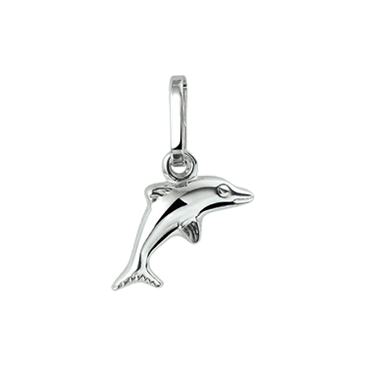 Anhänger Delphin Silber rhodiniert