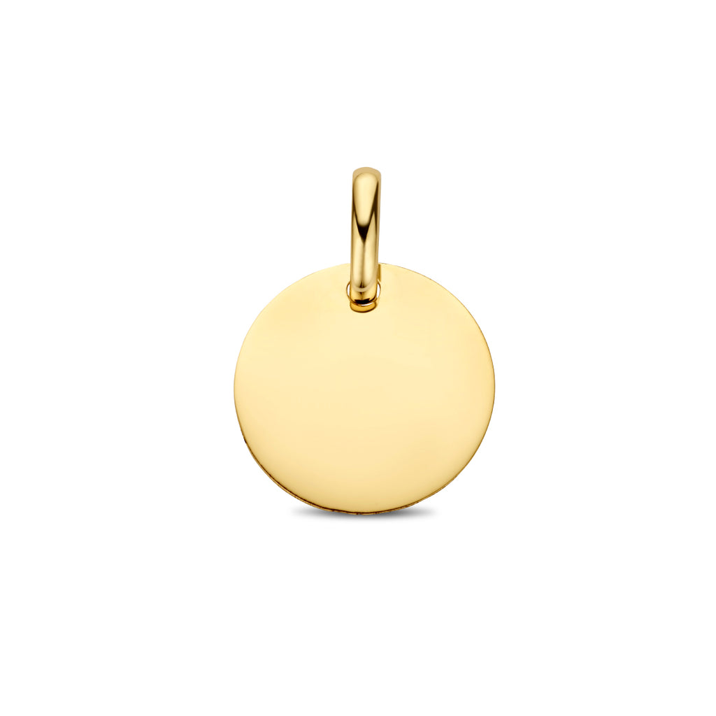 Gravuranhänger rund 14K Gelbgold