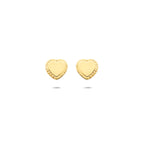 Ohrstecker Herz 6 mm 14K Gelbgold