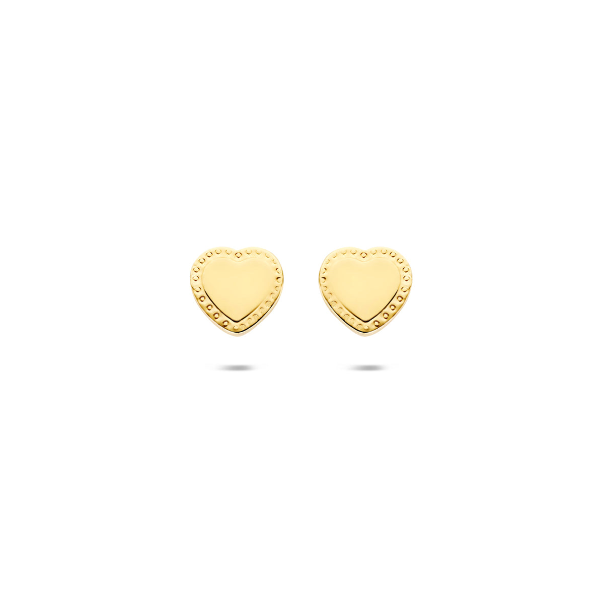 Ohrstecker Herz 6 mm 14K Gelbgold