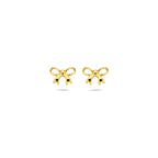 Ohrstecker Schleife 5,5 mm 14K Gelbgold
