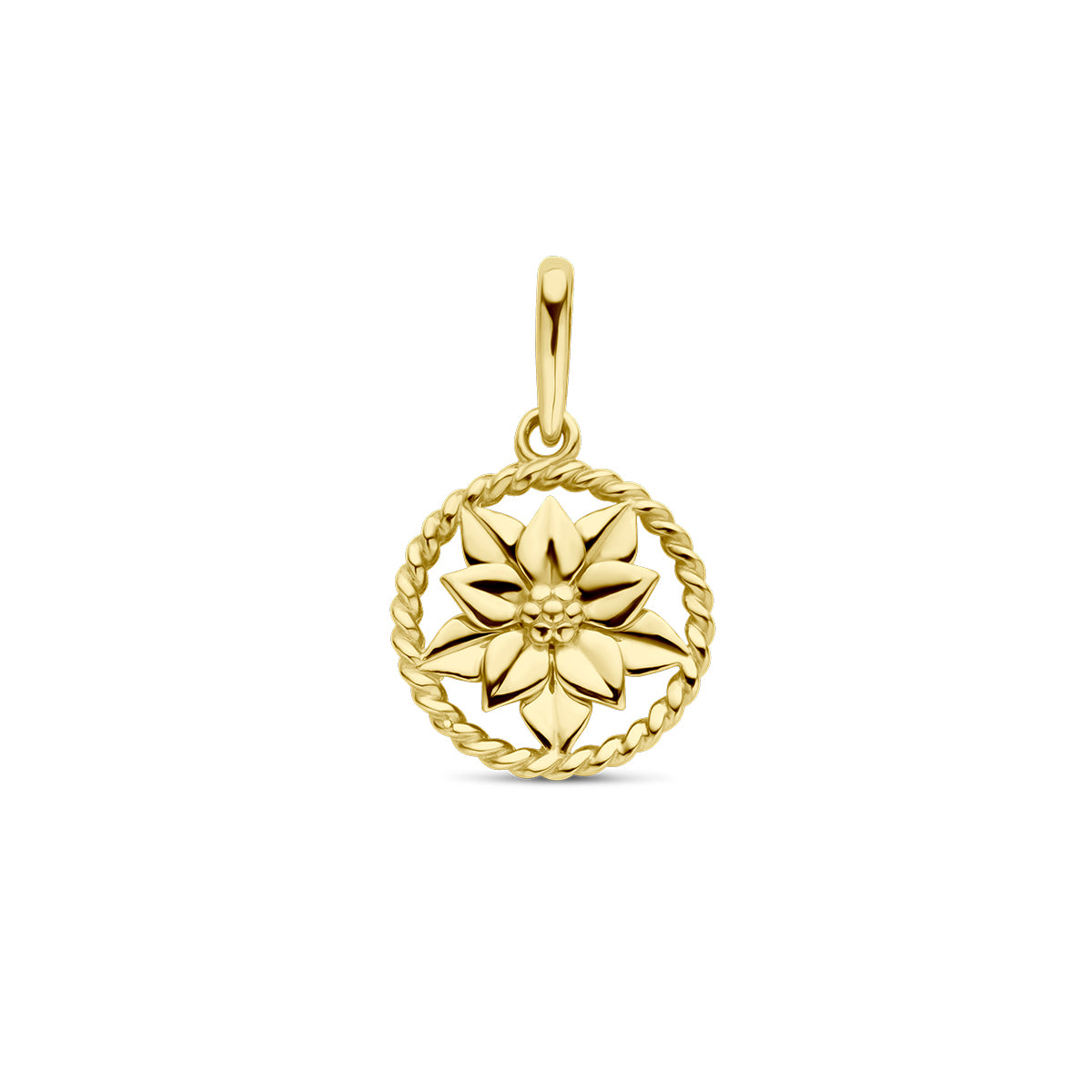 Geburtsblumen-Anhänger 17 mm 14K Gelbgold