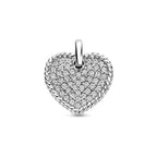hanger hartje zirkonia 17 mm zilver gerhodineerd