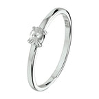 Ring Zirkonia Silber rhodiniert