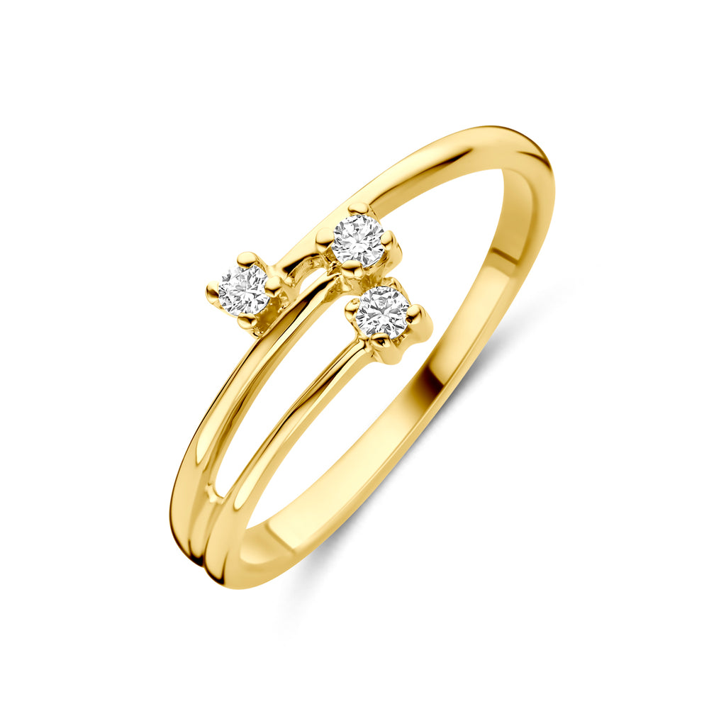 Ring Zirkonia 14K Gelbgold