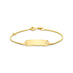 Gravurarmband Plättchen 5,0 mm 11 - 13 cm 14K Gelbgold