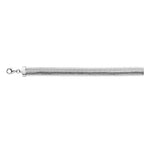 slang plat (bol) 10 mm zilver gerhodineerd