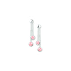 Ohrringe rosa Zirkonia silber weiß