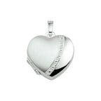 medaillon poli/mat 17 mm zilver wit