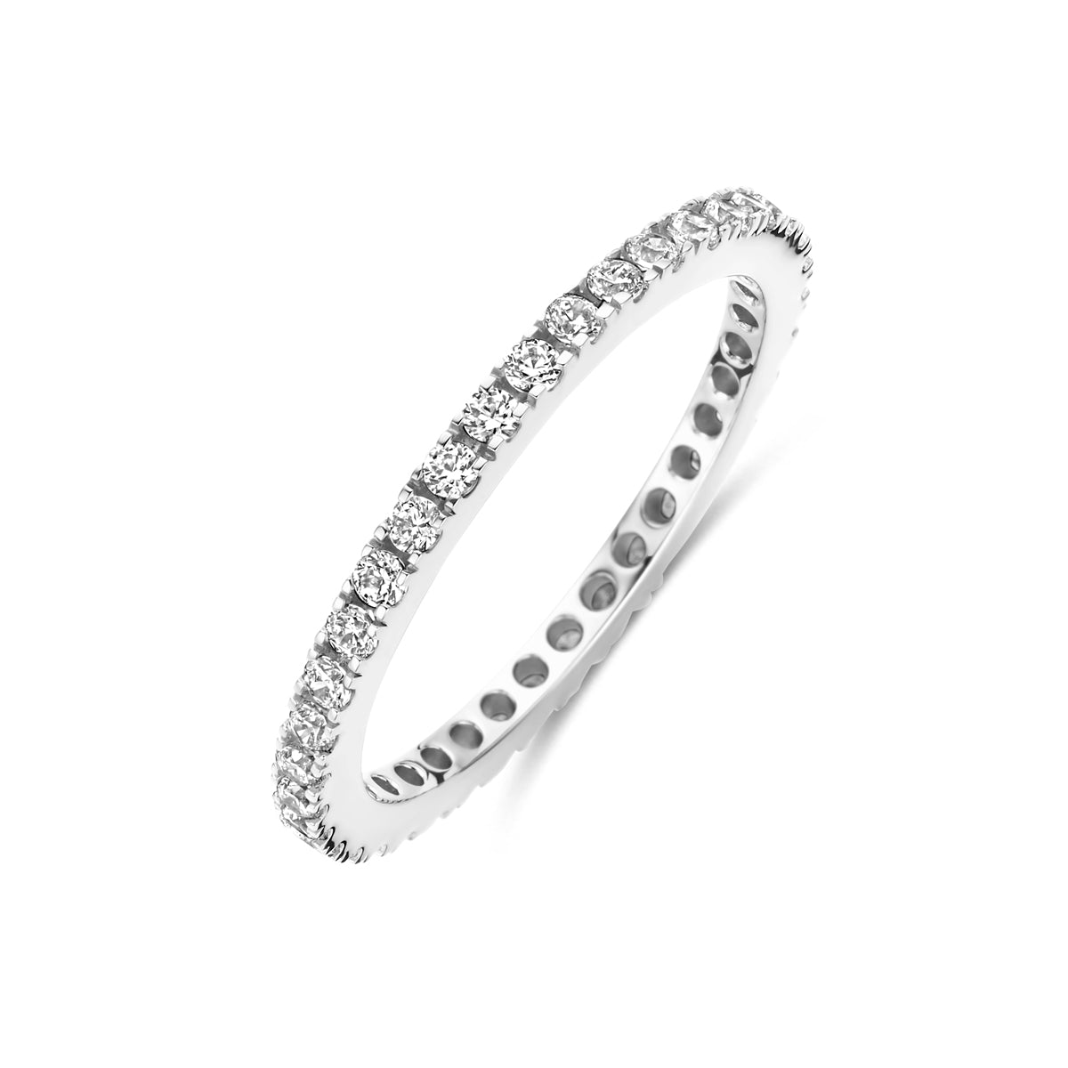 Ring Zirkonia Silber rhodiniert