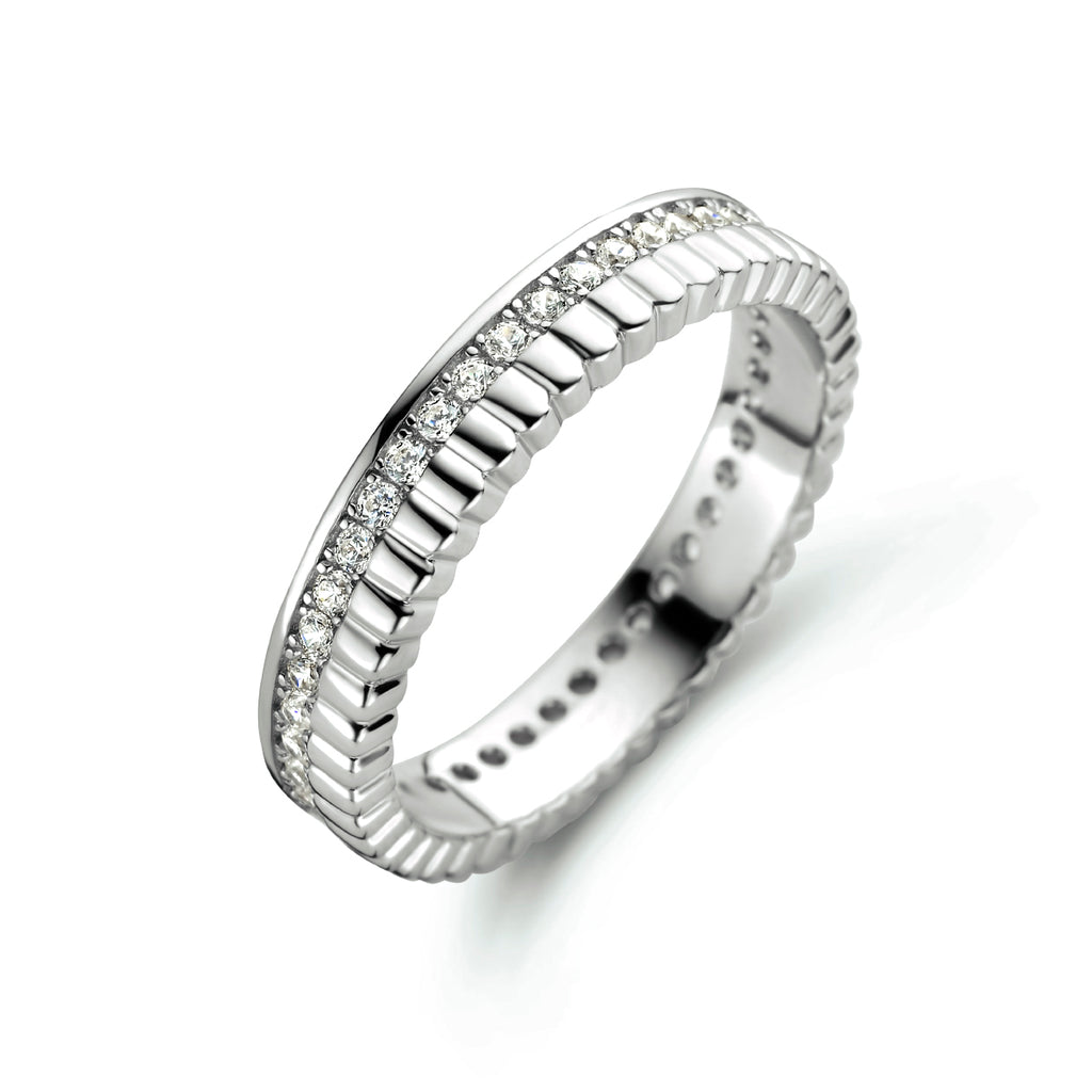 Ring Zirkonia Silber rhodiniert