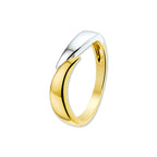 Ring 14K Bicolor-Gold gelb/weiß