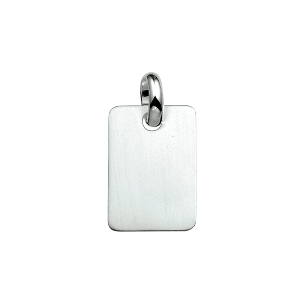 graveerhanger poli/mat zilver wit