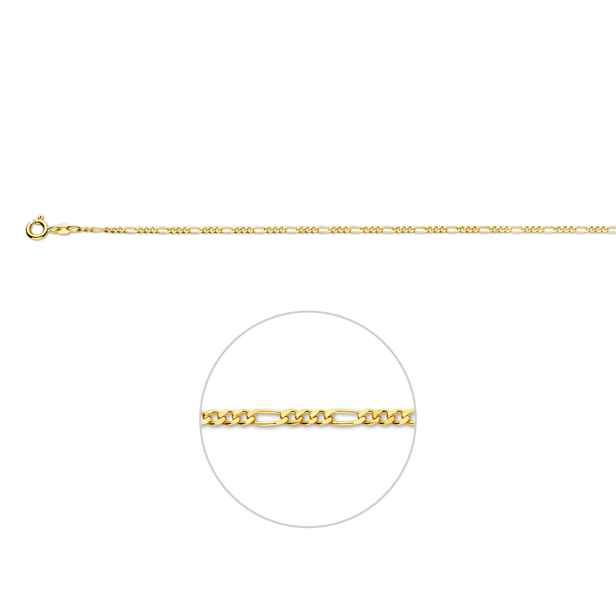 figaro 1,9 mm 14K geelgoud